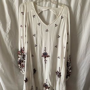 Free People Flowy White/Floral Dress